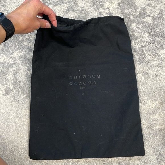 Laurence Dacade Tamara Heart Slingback Sandals Black Suede PVC Valentines 35.5 - Picture 11 of 15